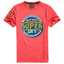 SuperDry Bleached Ultra-Coral Sticker Tab T-Shirt