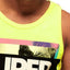 SuperDry Bleached Ultra-Lemon Echo Beach Longline Vest Tank