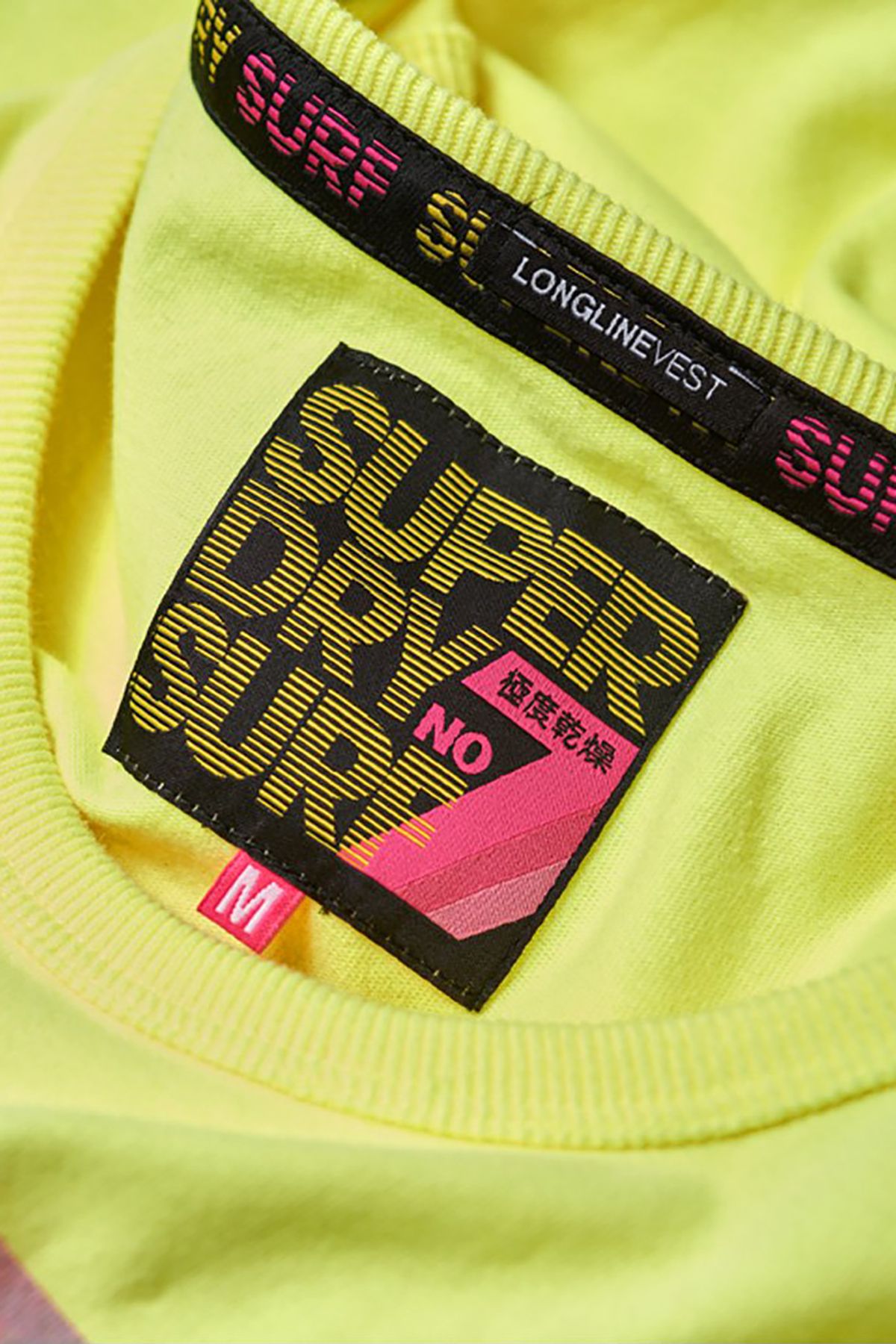 SuperDry Bleached Ultra-Lemon Echo Beach Longline Vest Tank