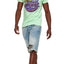 SuperDry Bleached Ultra-Mint Sticker Tab Tee