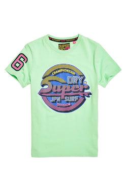 SuperDry Bleached Ultra-Mint Sticker Tab Tee thumbnail 2