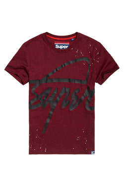 SuperDry Bright-Berry-Grit Crew Splatter T-Shirt thumbnail 2