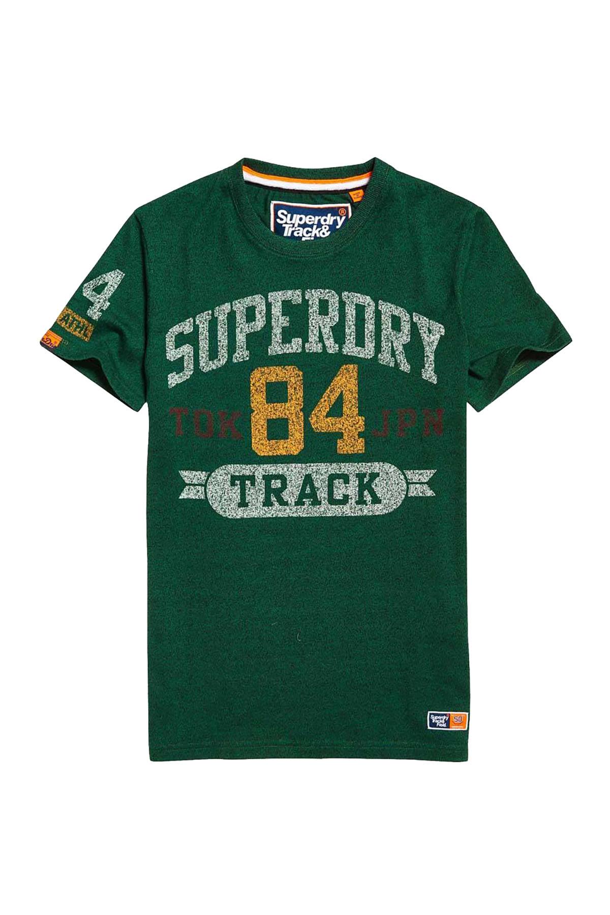 SuperDry Bright Midwest-Green-Grit Track/Field Tri T-Shirt