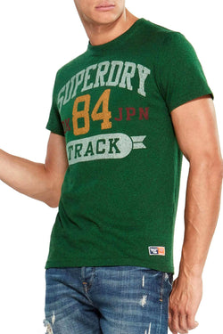 SuperDry Bright Midwest-Green-Grit Track/Field Tri T-Shirt thumbnail 1