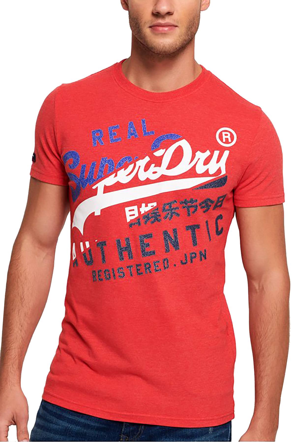 SuperDry Cali-Red Heather Vintage Authentic Tri Tee