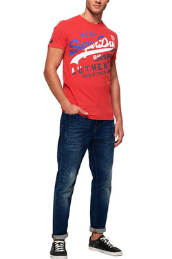 SuperDry Cali-Red Heather Vintage Authentic Tri Tee thumbnail 3