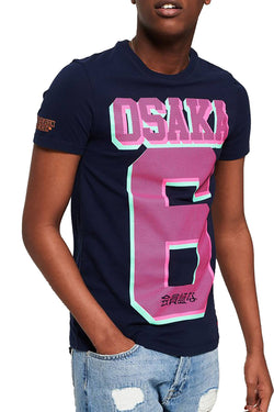 SuperDry Casual-Navy Osaka Micro-Dot T-Shirt thumbnail 1