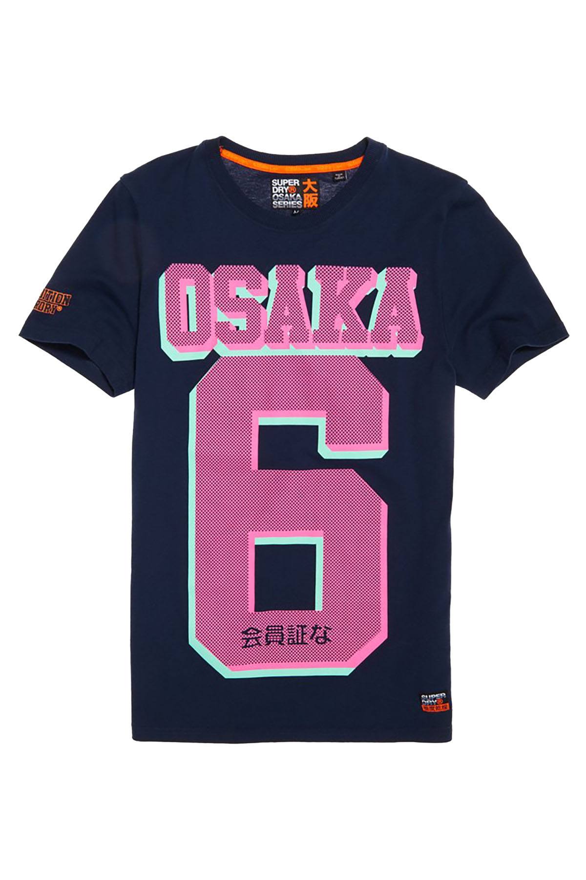SuperDry Casual-Navy Osaka Micro-Dot T-Shirt