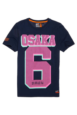 SuperDry Casual-Navy Osaka Micro-Dot T-Shirt thumbnail 2