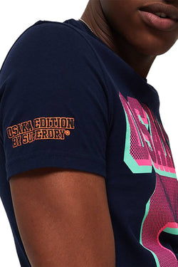 SuperDry Casual-Navy Osaka Micro-Dot T-Shirt thumbnail 4