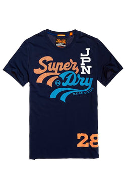 SuperDry Casual-Navy Triple Swoosh Lite T-Shirt thumbnail 2