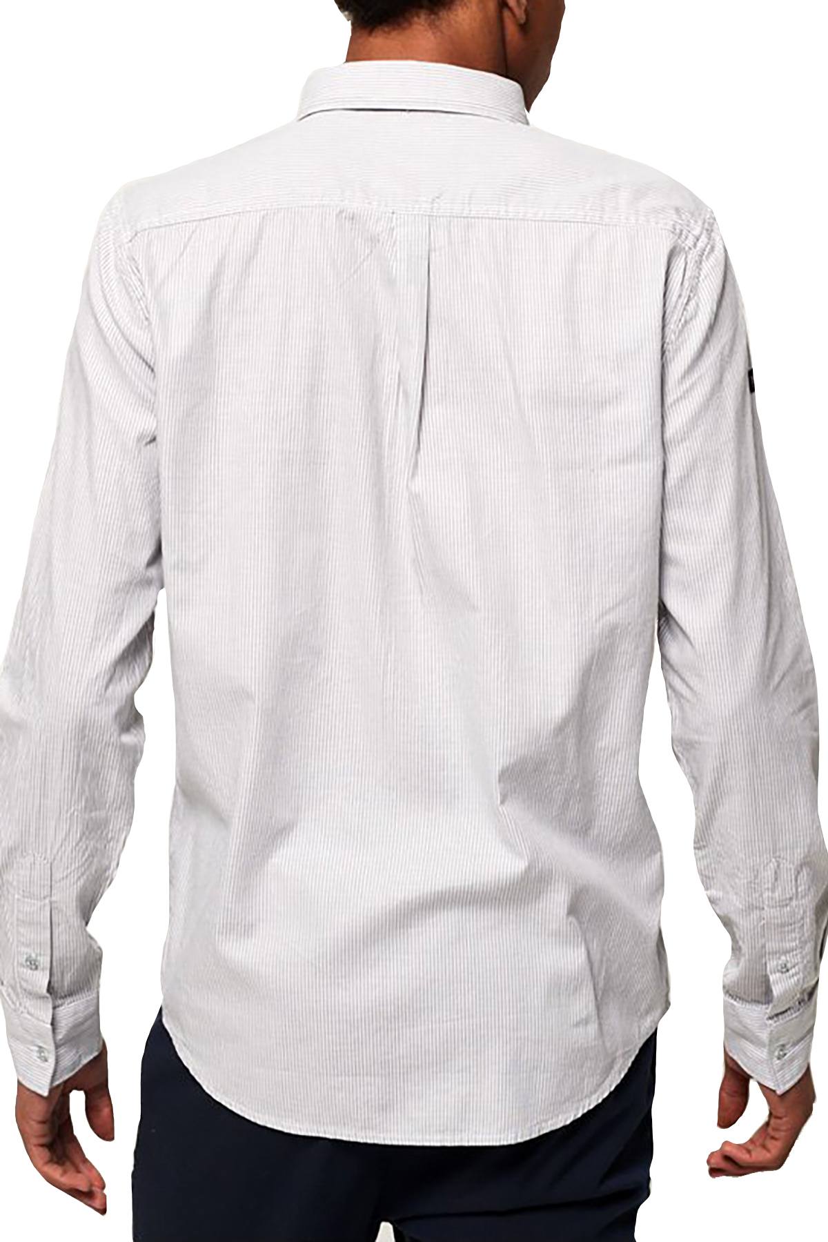 SuperDry Charcoal-Basket Stripe Premium Button-Down Long-Sleeve Shirt