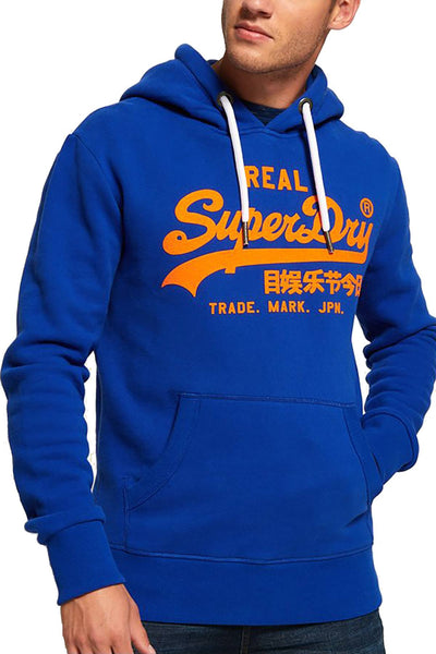 SuperDry Cobalt-Blast-Blue Vintage Logo Hoodie