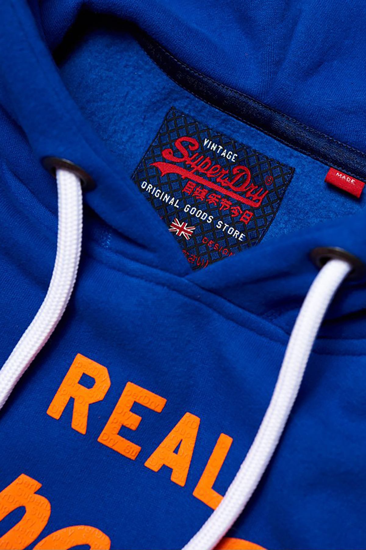 SuperDry Cobalt-Blast-Blue Vintage Logo Hoodie