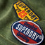 SuperDry Deep-Khaki Garment-Dye L.A. Badged Crew-Neck Sweater