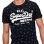 SuperDry Eclipse-Navy Bird-Print Vintage Logo Tee