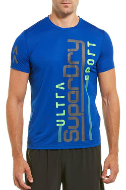 SuperDry Electric-Blue Ultra Vertical T-Shirt thumbnail 1