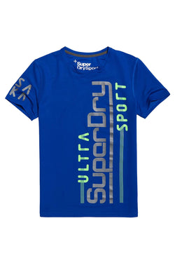 SuperDry Electric-Blue Ultra Vertical T-Shirt thumbnail 3