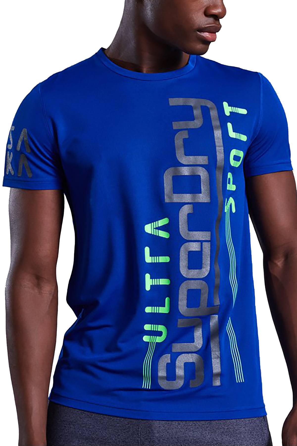 SuperDry Electric-Blue Ultra Vertical T-Shirt