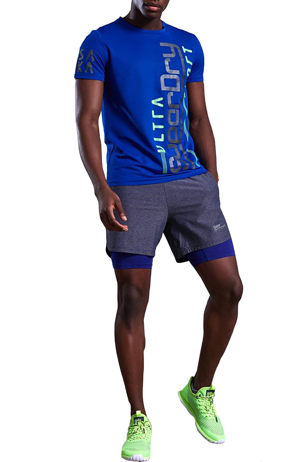 SuperDry Electric-Blue Ultra Vertical T-Shirt