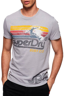 SuperDry Fjord-Blue Retro Surf T-Shirt thumbnail 4