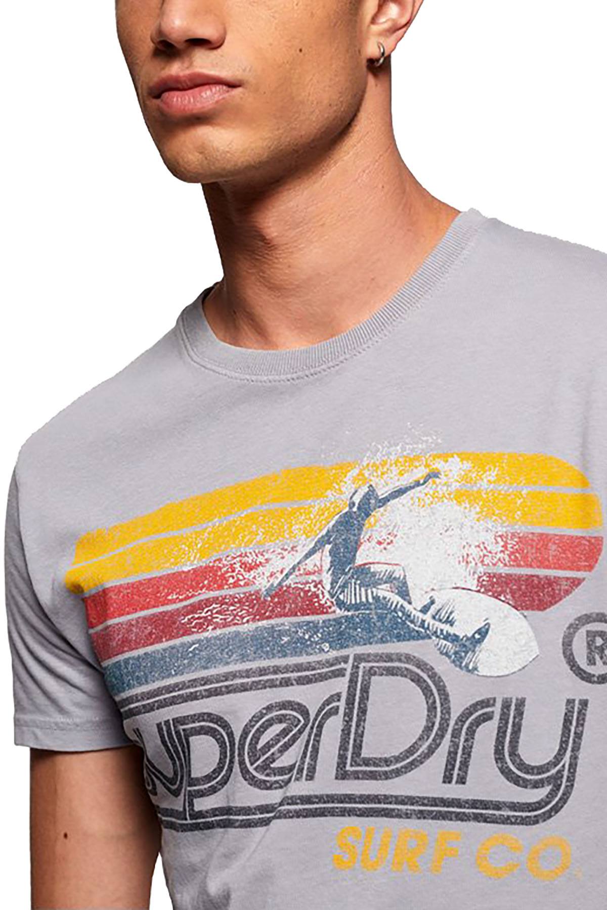 SuperDry Fjord-Blue Retro Surf T-Shirt