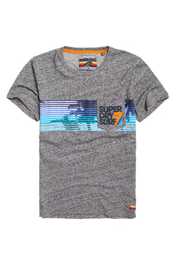 SuperDry Flint-Grey-Grit No.7 Surf Pocket T-Shirt thumbnail 2