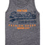 SuperDry Flint-Grey-Grit Premium Goods Duo Vest Tank