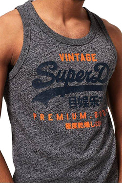 SuperDry Flint-Grey-Grit Premium Goods Duo Vest Tank thumbnail 4