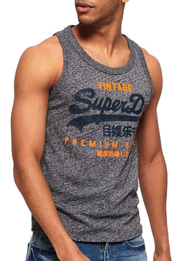 SuperDry Flint-Grey-Grit Premium Goods Duo Vest Tank thumbnail 1