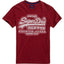 SuperDry Furnace-Red Premium Goods Textured Logo Graphic Tee