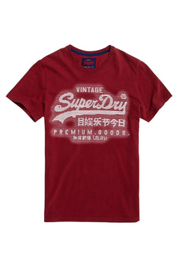 SuperDry Furnace-Red Premium Goods Textured Logo Graphic Tee thumbnail 2