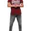 SuperDry Furnace-Red Premium Goods Textured Logo Graphic Tee