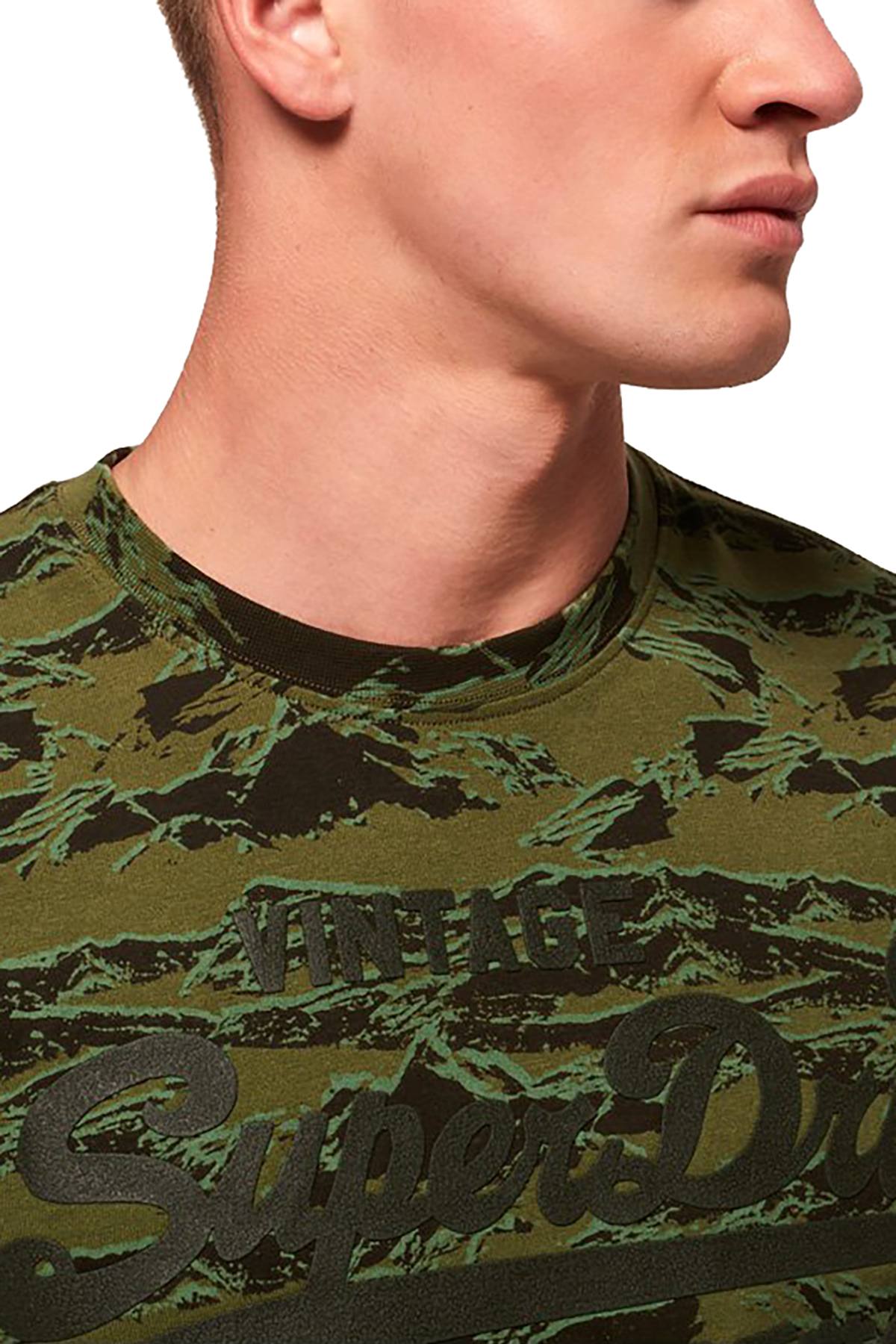 SuperDry Green Shirt-Shop Camo T-Shirt