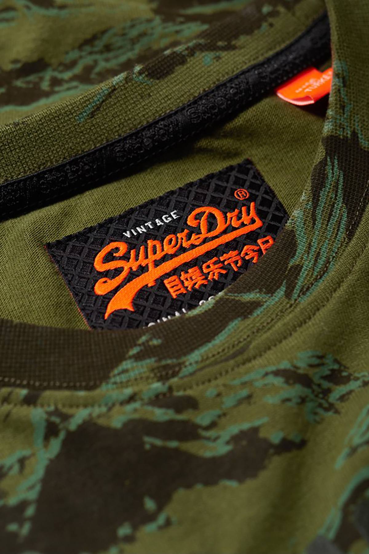 SuperDry Green Shirt-Shop Camo T-Shirt