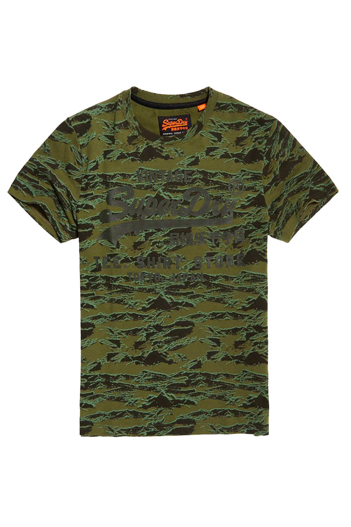 SuperDry Green Shirt-Shop Camo T-Shirt