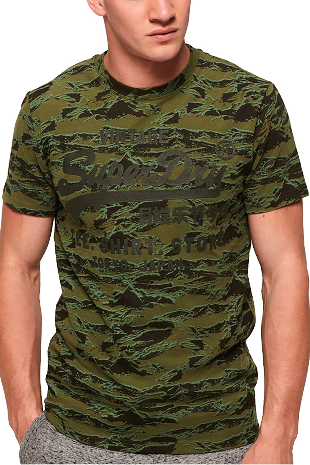 SuperDry Green Shirt-Shop Camo T-Shirt