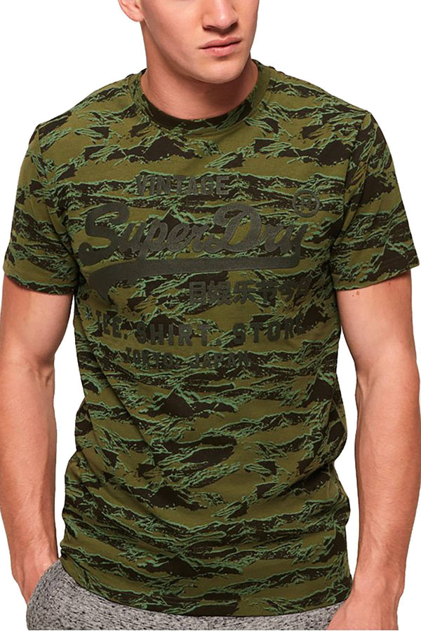 SuperDry Green Shirt-Shop Camo T-Shirt