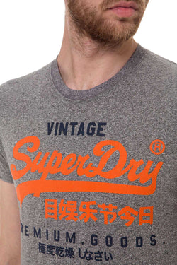 SuperDry Grey-Grit Premium-Goods Duo Lite Graphic Tee thumbnail 3