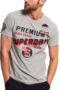 SuperDry Grey-Marl Authentic Supply T-Shirt thumbnail 1