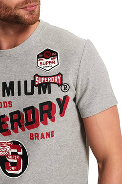 SuperDry Grey-Marl Authentic Supply T-Shirt thumbnail 4