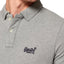 SuperDry Grey-Marl Classic Pique Short-Sleeve Polo Shirt