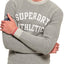 SuperDry Grey-Marl/Navy Track Squad Crew-Neck Sweater