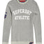 SuperDry Grey-Marl/Navy Track Squad Crew-Neck Sweater