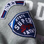 SuperDry Grey-Marl/Navy Track Squad Crew-Neck Sweater