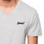 SuperDry Grey-Marl Orange-Label Vintage Embroidered V-Neck