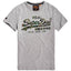 SuperDry Grey-Marl Vintage Logo Layered Camo Tee