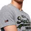 SuperDry Grey-Marl Vintage Logo Layered Camo Tee