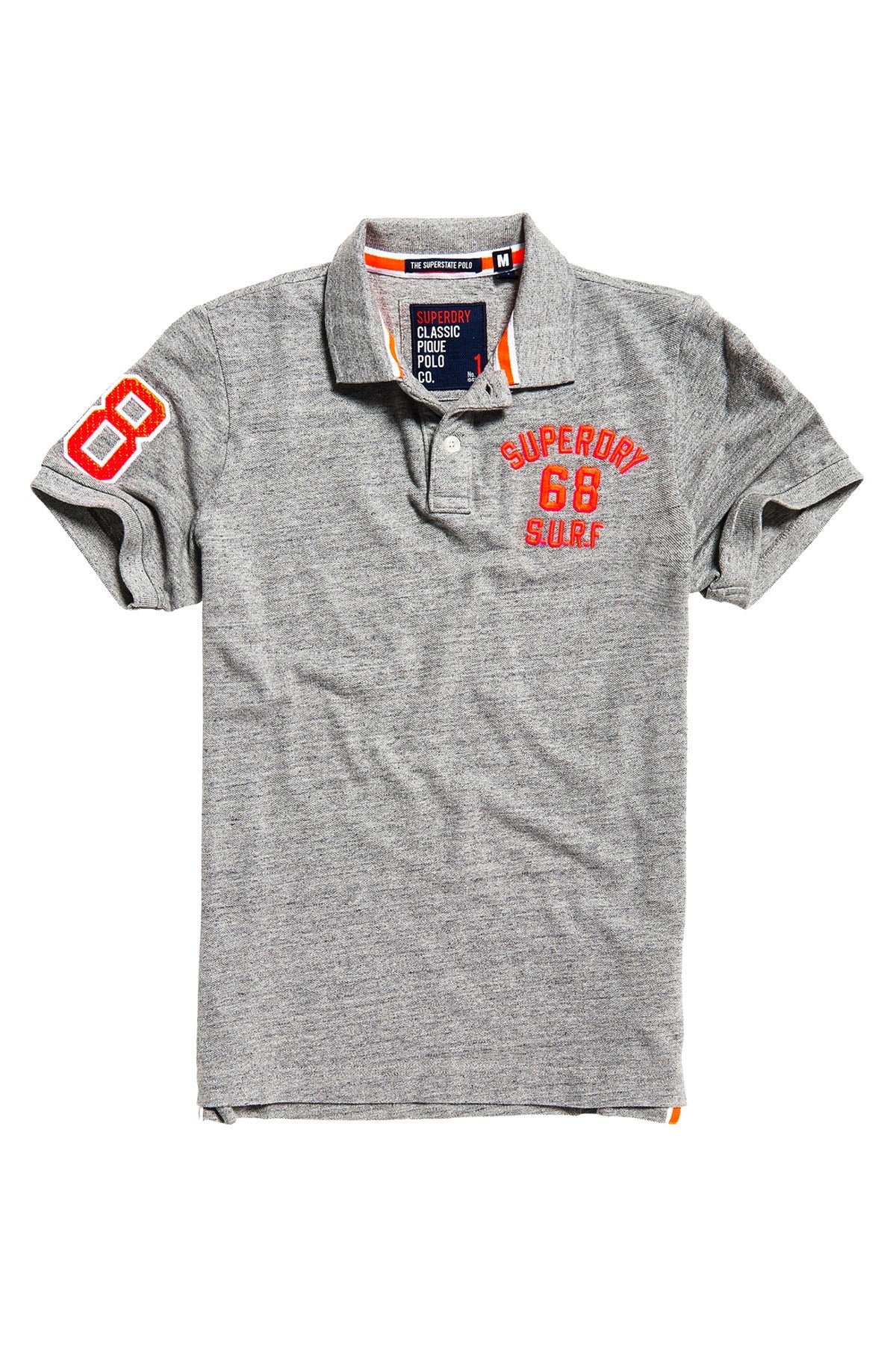 SuperDry Harbour-Grey-Grindle Classic Superstate Polo Shirt