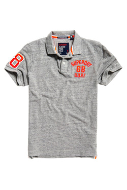 SuperDry Harbour-Grey-Grindle Classic Superstate Polo Shirt thumbnail 2